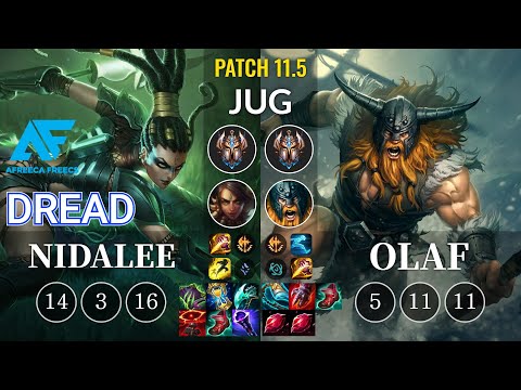 AF Dread Nidalee vs Olaf Jungle - KR Patch 11.5