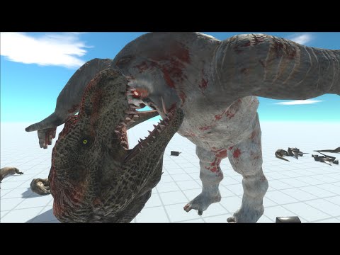 T-REX VS GODZILLA AND GORO THE GIANT AND GHOR HAMMER - ANIMAL REVOLT BATTLE SIMULATOR