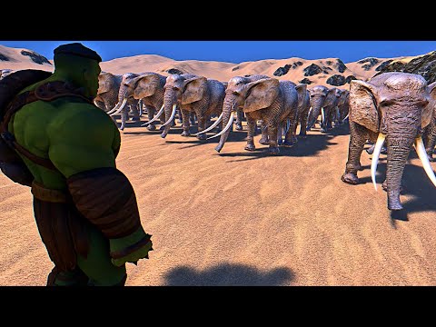 Hulk vs 100 Elephants - Who wins? | Ultimate Epic Battle Simulator