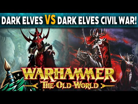 Dark Elves vs Dark Elves Civil War! - Warhammer The Old World Battle Report