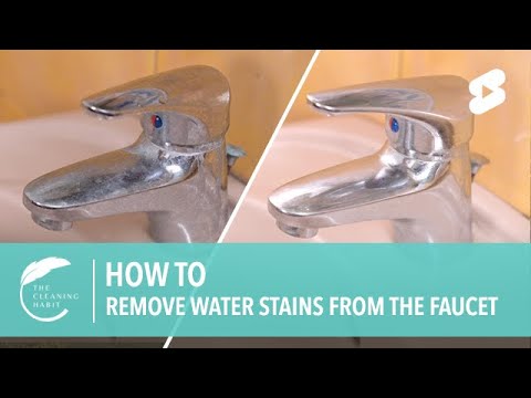 How to Clean Faucets | How to Remove Water Stains From Faucets | Remove Grime From Faucets #shorts
