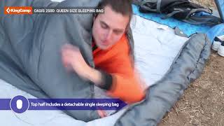 The KingCamp OASIS 250D Queen Size Sleeping Bag [ KS3223 ]