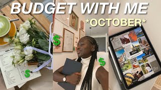 OCTOBER BUDGET WITH ME | new budget setup, financial reset + money goals 💰