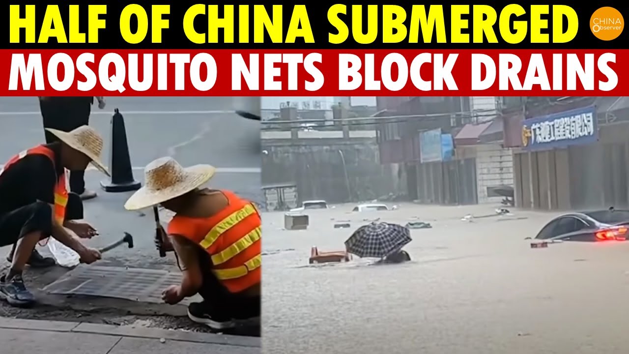 Tragic! Typhoon Hits, Half of China Flooded, All Due to Mosquito Nets Blocking Drains