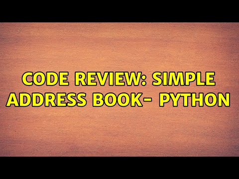 Code Review Simple Address Book Python