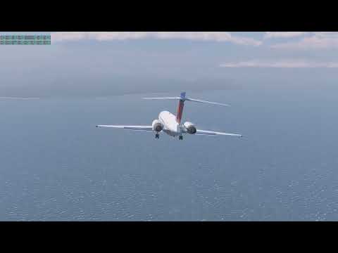 Delta DC-9 Hawaii, Hilo unflyable freeware airplane for X-Plane 12 Just for laughs  drunk airplane