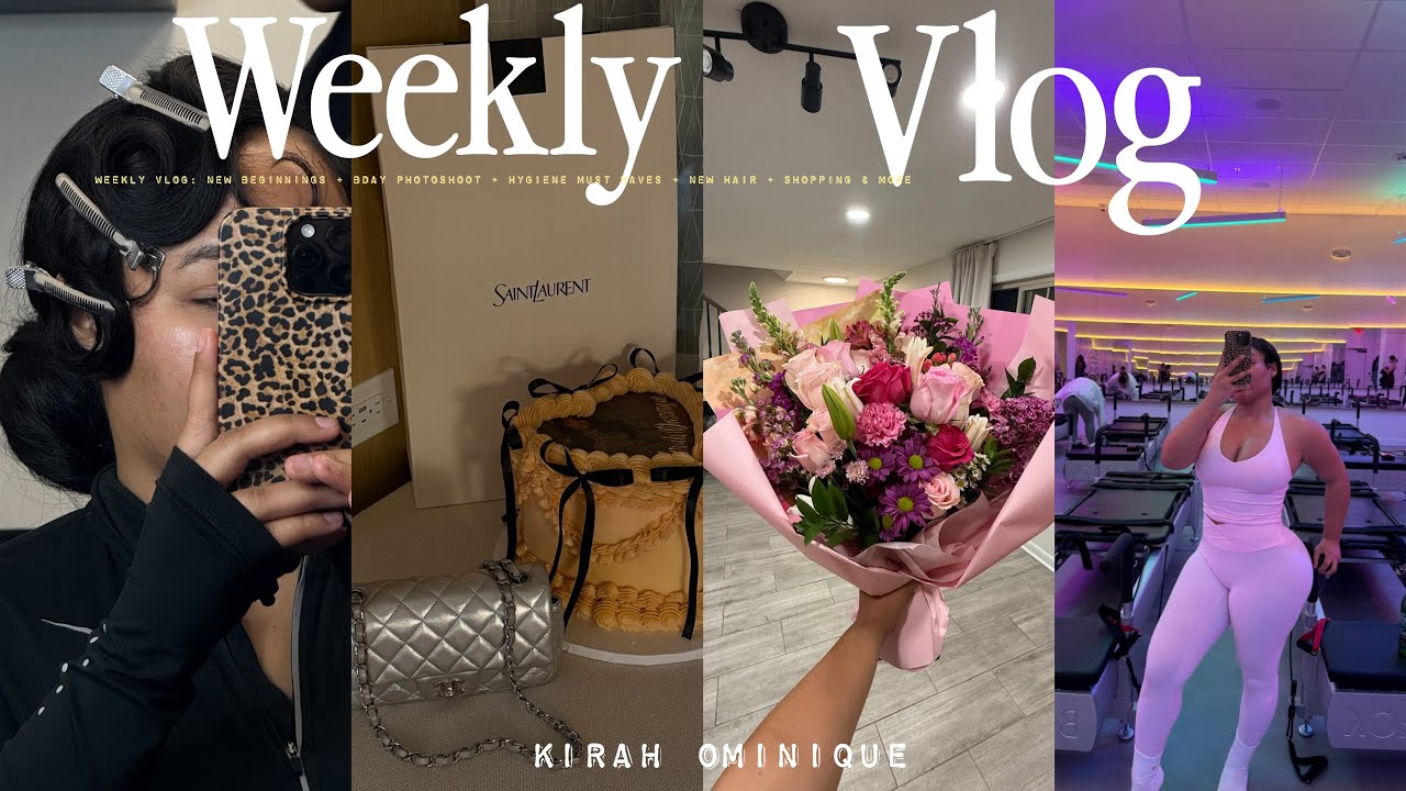 weekly vlog: new beinnings + bday photoshoot + hygiene must haves + new hair + shopping & more