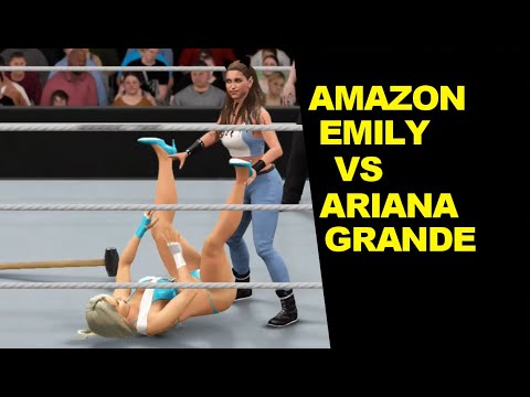 WWE 2K17 Amazon Emily vs Ariana Grande - Extreme Rules