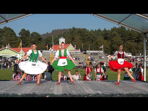 Irish Jig Highland dancing competition at the 2024 Braemar Gathering Highland Games in Scotland