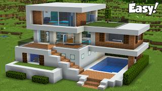 Minecraft: How to Build a Modern House Tutorial (E