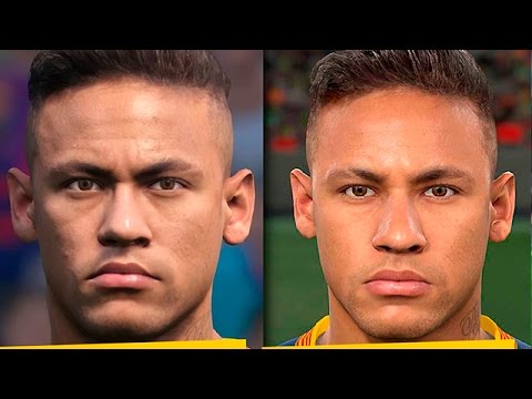 PES 2017 vs PES 2016 BARCELONA FACE COMPARISON