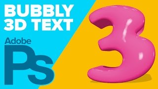 Photoshop: 3D Bubbly Text in Photoshop CS6 Extended+ | IceflowStudios