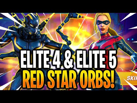 4x ELITE 4 & ELITE 5 RED STAR ORB OPENING! - MARVEL Strike Force - MSF