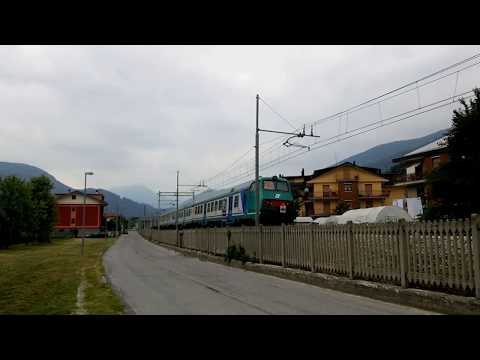 PRESA AL VOLO UNA E.464 CON REGIONALE IN TRANSITO A ROBILANTE (CN) LUN. 2 - 7 - 2018