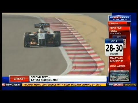 2014 #F1 Pre Season testing - Bahrain Test 1 Day 2 (Sky Sports News Reports)