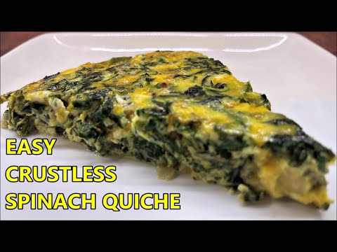 Easy Crustless Spinach Quiche Recipe l Gastro Guru