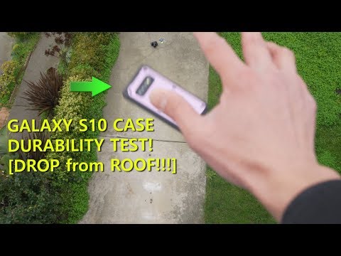 Galaxy S10 Case Durability Test! [DROP from ROOF]