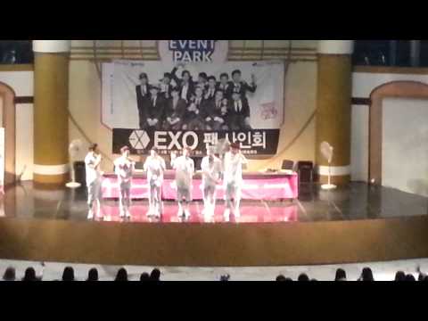 130613 EXO Yongsan Fansign (lay singing/ending)