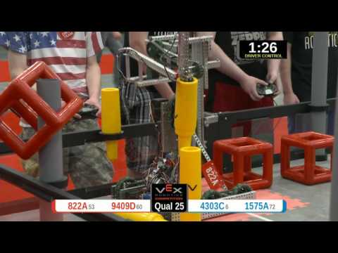 2015 VRC Sci Q25 - 822A 9409D vs 4303C 1575A - 48 to 53 - VEX Worlds 2015 - Science Division