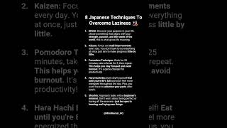 Download lagu Japanese techniques to overcome laziness #shorts #motivation #mindsetmatters #psychology #lifehacks mp3 Download lagu Japanese techniques to overcome laziness #shorts #motivation #mindsetmatters #psychology #lifehacks mp3