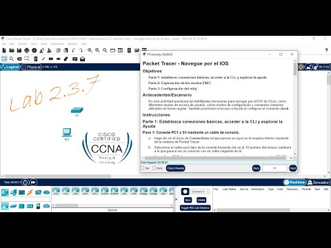 Laboratorio: 2.3.7 Packet Tracer: Navegue Por El IOS ¦ Navigate the IOS