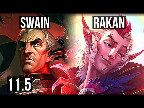 SWAIN & Caitlyn vs RAKAN & Jinx (SUPPORT) | Rank 3 Swain, 4/1/10 | KR Grandmaster | v11.5