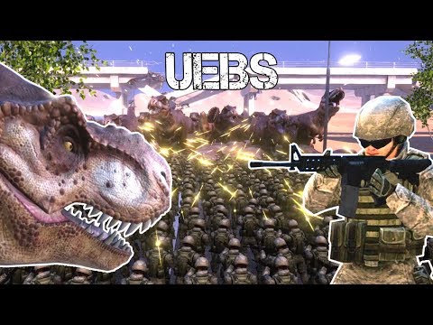 T-Rex Invade a Defended City - Jurassic vs Modern - Ultimate Epic Battle Simulator
