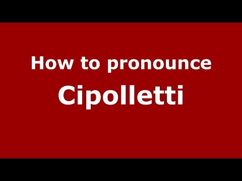How to pronounce Cipolletti (Spanish/Argentina) - PronounceNames.com