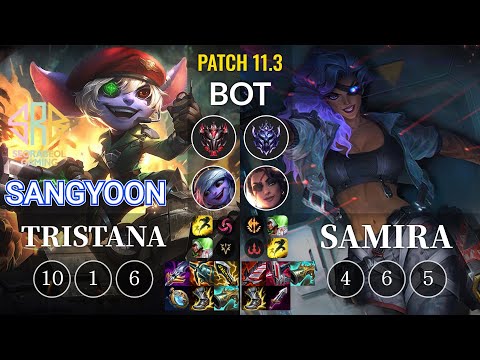 SRB Sangyoon Tristana vs Samira Bot - KR Patch 11.3