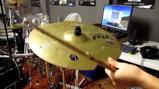 Video thumbnail for Damaged Paiste PST3 16" Crash Cymbal Test by Josh Gallagher
