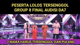 Download lagu PESERTA LOLOS DAN TERSENGGOL GROUP 8 FINAL AUDISI DANGDUT ACADEMY 7 - SELAMAT PESERTA LOLOS mp3