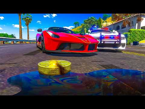 Using Oil Slick Mines To Escape Cops In GTA 5 RP