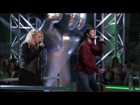 The Voice Norge 2012 - Andrew (Drew) Hill (27) og Ida Glomnes (20) - Duell - Young Folks [HQ]