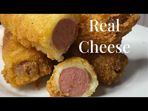 Jiffy Mix Easy Cheesy Homemade Corndogs Recipe With... | How To Make Corn Dogs 🌽 #corndog