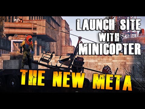 Looting LAUNCH Site with MINICOPTER! THE NEW META | RUST