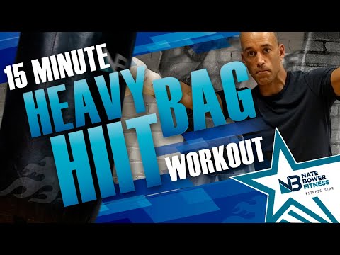15 Minute Heavy Bag HIIT | NateBowerFitness