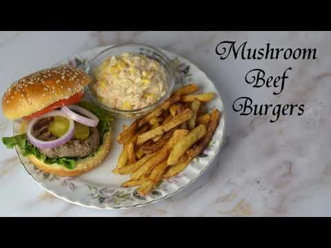 Mushroom beef burger - fast and easy recipe