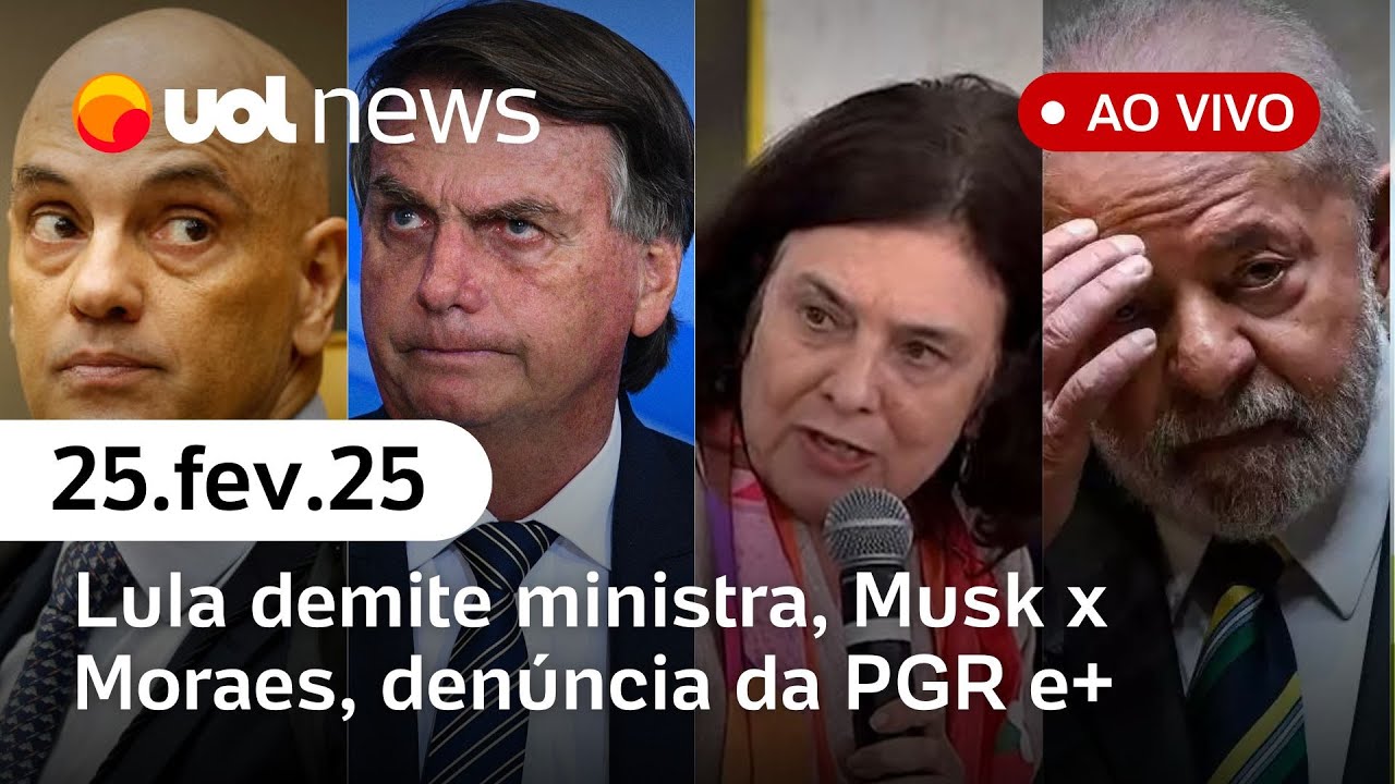 Lula demite Nísia; Elon Musk x Moraes, denúncia contra Bolsonaro, vacina da dengue e+ | UOL News
