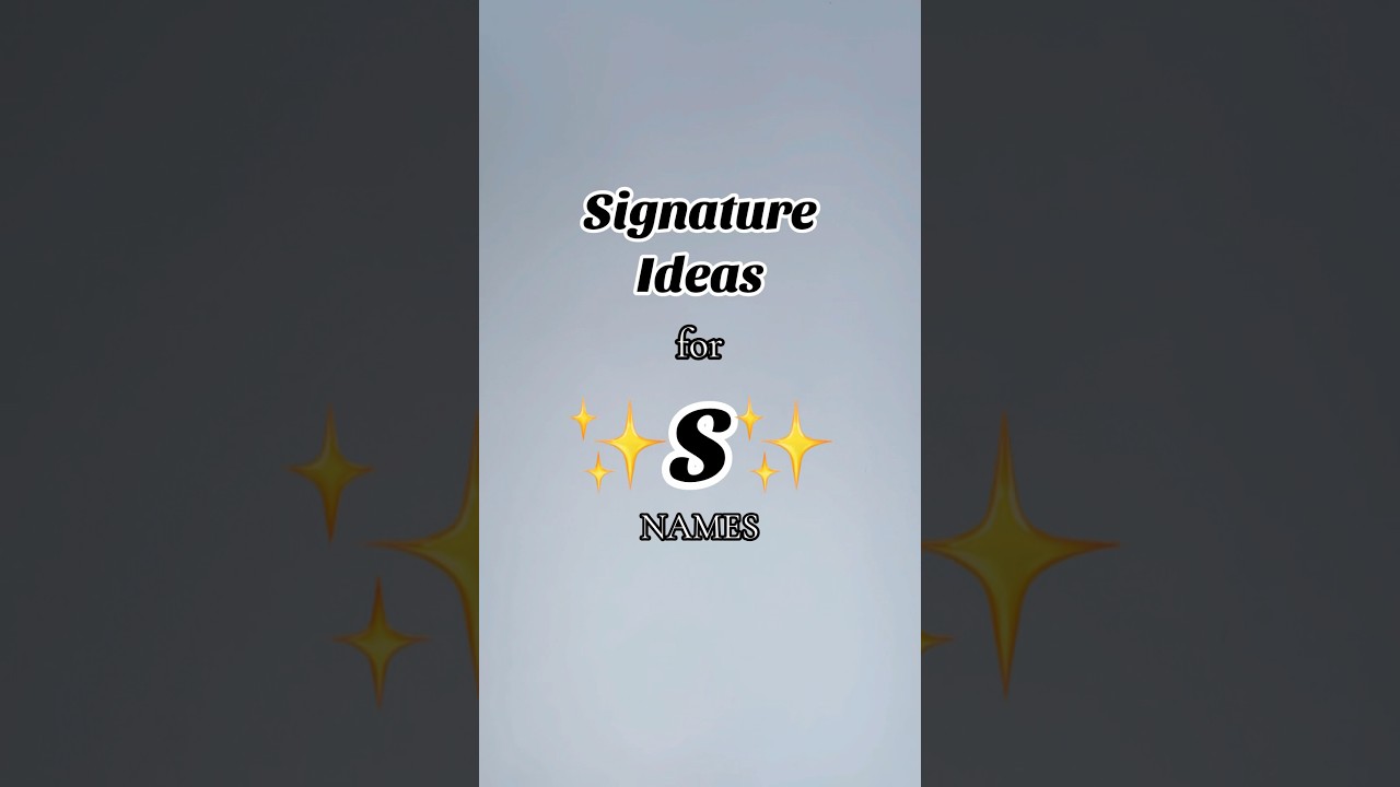 Easy “S” Signature Style Ideas #easy #signature #howto #digital #create #nickname #s