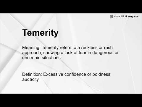 Temerity Meaning