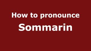 How to pronounce Sommarin