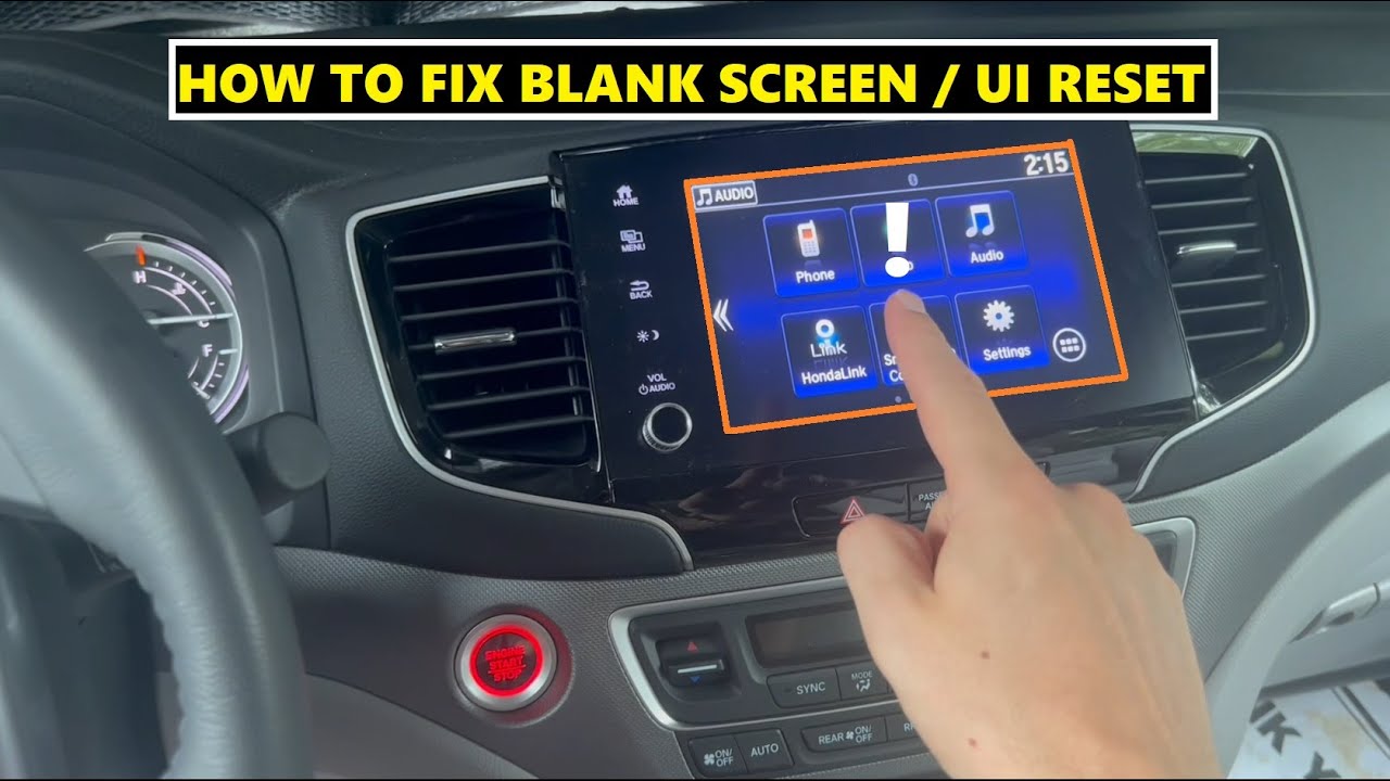 Fix Honda Infotainment Blank Screen and CarPlay Connecting Issues - Reset Procedure
