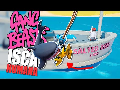 Isca para tubarão no Gang Beasts
