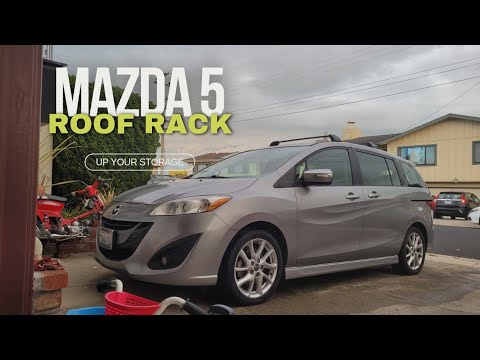 2010-2015 Mazda 5 Roof Rack installation | Roof Box test
