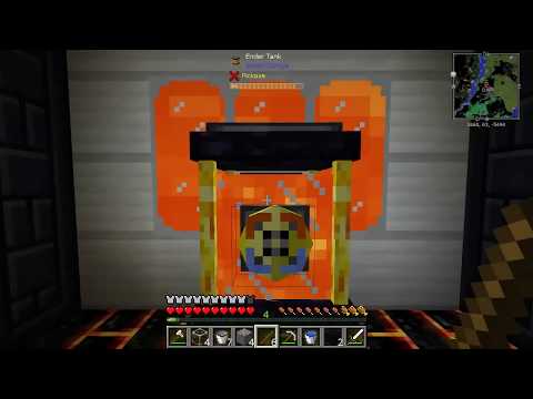 Using a fluid pump and ender chests to move lava into a tank FTB Ultimate Reloaded 1.5