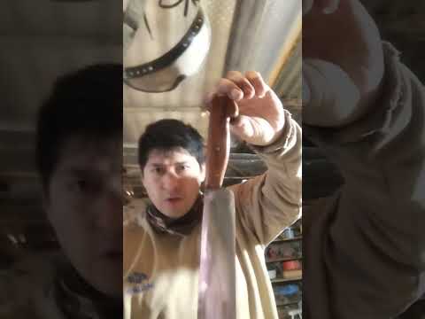 cuchilla de machete bellota con cabo de Quebracho colorado.                    Caseros Entre Ríos