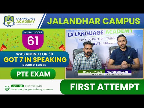 Navjot from Jalandhar got 6 Each with 7 in Speaking | First Attempt | LA Language Academy Jalandhar