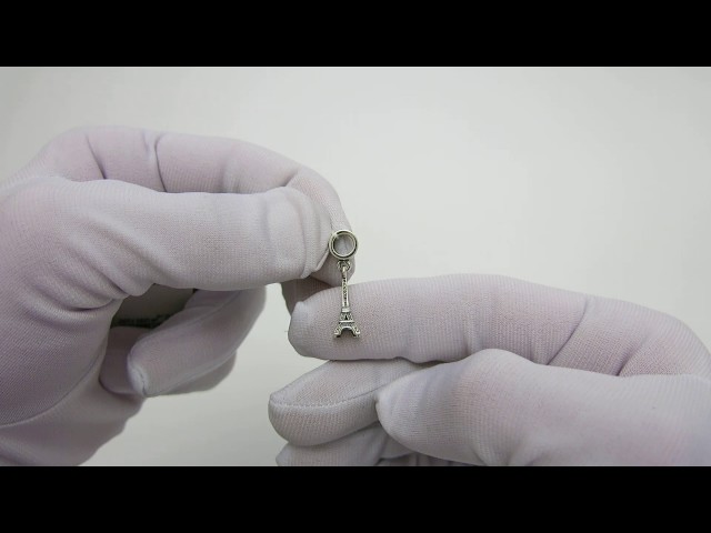 Срібний шарм для Pandora "Ейфелева вежа" 37дф Відео огляд