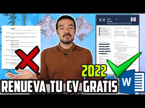 RENUEVA TU CV EN 5 MINUTOS 2022 PLANTILLAS GRATIS PARA TU CV I COMO HACER UN BUEN CURRICULUM EN WORD