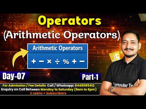 7 Arithmetic Operators In Javascript Javascript Tutorial For Beginners Computer Tech Academy